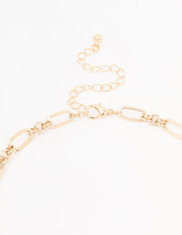 Gold T-Bar Chain Y Necklace - link has visual effect only