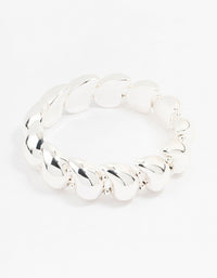 Silver Teardrop Stretch Bracelet - link has visual effect only