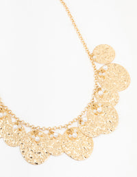 Gold Multiple Coins & Pearls Station Necklace - link has visual effect only