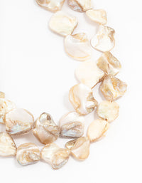 Large Shell Layered Necklace - link has visual effect only