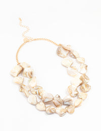 Large Shell Layered Necklace - link has visual effect only