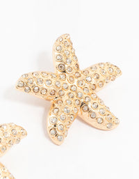 Large Diamante Starfish Stud Earrings - link has visual effect only