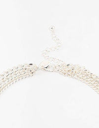 Silver Mixed Triple Layered Chain Necklace - link has visual effect only