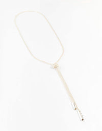 Silver Knot Long Chain Necklace - link has visual effect only