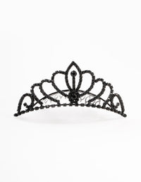 Black Coated Classic Mini Tiara Comb - link has visual effect only