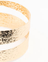 Gold Molten Spiral Cuff Bangle - link has visual effect only