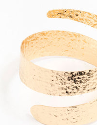 Gold Molten Spiral Cuff Bangle - link has visual effect only