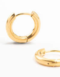 Gold Plated Stainless Steel Core Clicker Earrings 16 MM - link has visual effect only