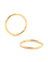 Waterproof Gold Plated Stainless Steel Sleeper Earrings 12 MM - link has visual effect only