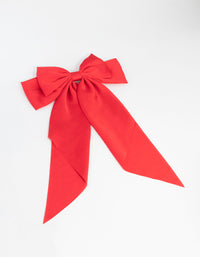 Red Fabric Drop Bow Clip - link has visual effect only