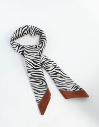 Zebra Fabric Satin Scarf - link has visual effect only