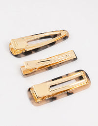 Mixed Shaped Tortoiseshell Clips 3-Pack - link has visual effect only