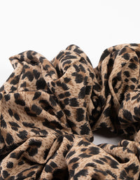 Large Fabric Leopard Print Scrunchie - link has visual effect only