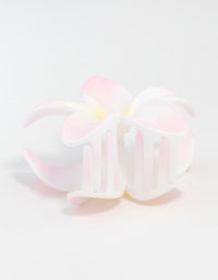 White  Frangipani Flower Claw Clip - link has visual effect only