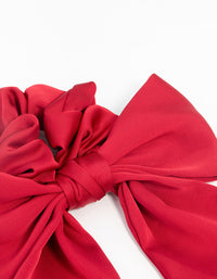 Red Satin Bow Scrunchie - link has visual effect only