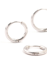 Waterproof Stainless Steel Small Hoop Earrings 2-Pack - link has visual effect only