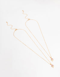 Gold Ice Cream Necklaces 2-Pack - link has visual effect only