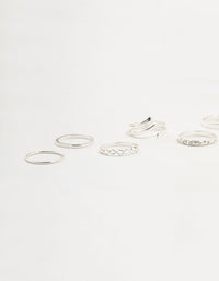 Silver Swirl Mixed Stacking Rings - link has visual effect only