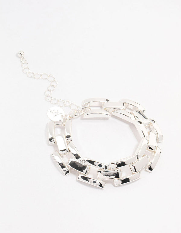 Silver Plated Link Chain Bracelet