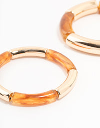 Gold & Resin Stretch Bangles 2-Pack - link has visual effect only