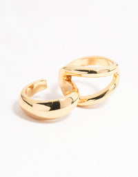 Gold Plated Looped Double Ring - link has visual effect only