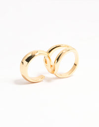 Gold Plated Looped Double Ring - link has visual effect only