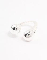 Silver Plated Sphere Wrapped Ring - link has visual effect only