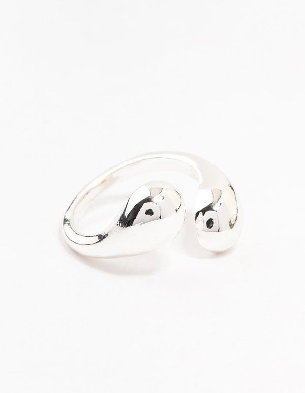 Silver Plated Sphere Wrapped Ring