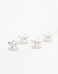 Small Silver Butterfly Clips - link has visual effect only