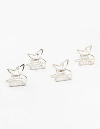 Small Silver Butterfly Clips - link has visual effect only