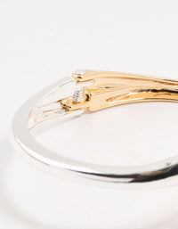 Mixed Metals Wrap Around Cuff Bracelet - link has visual effect only