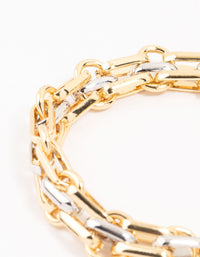 Mixed Metals Statement Toggle Chain Bracelet - link has visual effect only