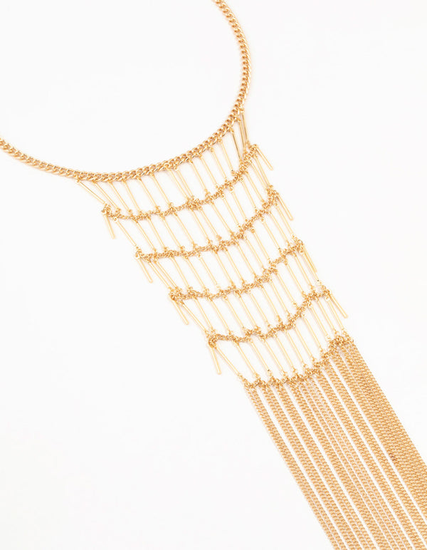 Gold Layered Statement Necklace