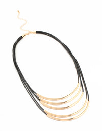 Gold Layered Cord Necklace - link has visual effect only