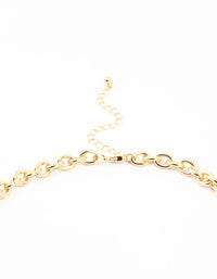 Gold Puffy Heart Y-Necklace - link has visual effect only