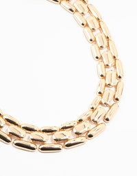 Gold Woven Chain Gold Necklace - link has visual effect only