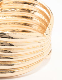 Gold Cuff Bangle Bracelet - link has visual effect only