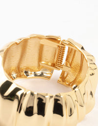 Gold Plated Chunky Ripple Bangle - link has visual effect only