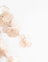 Rose Gold Lazercut Flower Drop Earrings - link has visual effect only