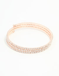 Rose Gold Diamante Spiral Bangle - link has visual effect only