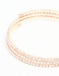 Rose Gold Diamante Spiral Bangle - link has visual effect only