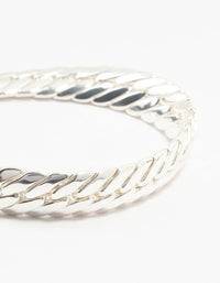 Silver Plated Brass  Herringbone T & O Bracelet - link has visual effect only