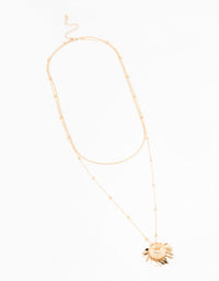 Gold Long Tassle Pendant Necklace - link has visual effect only