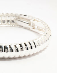 Small Silver Ribbed Bangle - link has visual effect only