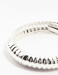 Small Silver Ribbed Bangle - link has visual effect only