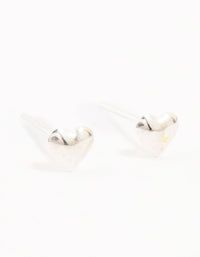 Sterling Silver Mini Puff Heart Stud Earrings - link has visual effect only