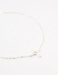 Sterling Silver Clean Cross Bracelet - link has visual effect only