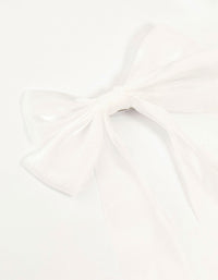 Large White Organza Fabric Bows 2-Pack - link has visual effect only