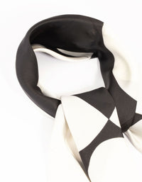 Classic Black Geometric Fabric Scarf - link has visual effect only