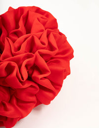 Large Red Ruffle Fabric Scrunchie - link has visual effect only